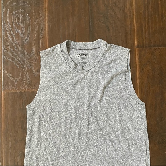 Stussy Men’s Made in USA Cotton Polyester Blend Muscle Tank Top slim Sz Various - Picture 2 of 11